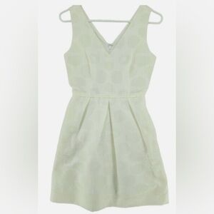 J CREW White Jacquard Sleeveless Dress sz 10